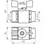 Кран кульовий прямий Q Professional 3/4″ ЗВ ЖБ PN40 QP152 - мініатюра 4