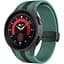 Ремешок для Samsung Galaxy Watch 4 40mm - темно-зелено-черный ширина крепления 20мм силикон Watchbands Cls-way-black (W48-1WB69152214) - миниатюра 1