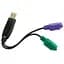 Перехідник Usb Dynamode, чорний, Usb 2.0 - 2 x PS / 2, 15 см - мініатюра 1