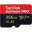 Карта пам'яті SanDisk 256 GB microSDXC UHS-I U3 Extreme Pro+SD Adapter (SDSQXCD-256G-GN6MA) - мініатюра 2