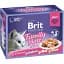 Набор влажных кормов для взрослых кошек Brit Premium Cat pouch семейная тарелка в желе 1020 г (12 уп. х 85 г) - миниатюра 1
