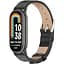 Шкіряний ремінець MiJobs для фітнес-браслета Xiaomi Mi Band 8 і 9 Type B чорний, тримач - чорний - мініатюра 1
