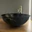 Умивальник Rea Stella black marble brushed накладний REA-U9086, Чорний матовий - мініатюра 2
