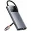 Хаб адаптер док-станция Baseus 6-in-1 Metal Gleam Series II USB-C to HDMI + LAN (RJ-45) B00061802813-00 - миниатюра 1