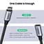 Кабель удлинитель USB Type C 3.1 Gen 2 UGREEN US372 4K/60HZ 10GBPS 5A 100W 1 м Gray (30205) - миниатюра 2