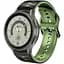 Ремешок для Samsung Galaxy Watch 4 Classic 42mm - черно-зелёный ширина крепления 20мм силикон Watchbands Scales (W19-8WB66906967) - миниатюра 1