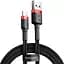 Кабель Baseus Cafule USB to Lightning 3m Red/Black (CALKLF-R91) [82088] - мініатюра 1