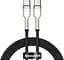 Кабель Baseus Cafule Series Metal Data Cable Type-C to Type-C 100W 1m Black - мініатюра 1