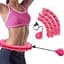 Массажный обруч Hoola Hoop Massager разборный, с утяжелителем, 40 см, 24 секции, розовый - миниатюра 2