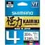Шнур Shimano Kairiki 4 PE 300 м (Multi Colour) 0.20 мм 13.8 кг - мініатюра 1