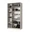 Шкаф 3-дверный MebelStar Оскар Gloss BL-B, 4 дополнительных полки 120x52x220 см Серая мышка/Серый (MBS-5218) - миниатюра 2