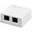 Комп'ютерна розетка RJ45x2 UTP cat.5e Kingda (KD-WP6035-C5e) - мініатюра 1
