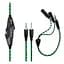 Наушники Gemix X-350 Gaming Black/Green, 2 x Mini jack (3.5 мм), накладные, кабель 2.4 м - миниатюра 2
