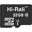 Карта пам'яті Hi-Rali microSDHC, 32Gb, Class10 UHS-I U3, без адаптера (HI-32GBSD10U3-00) - мініатюра 1