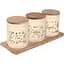 Набор банок Herevin Wooden Set-Beige-Browm Tea-Coffee-Sugar 446 мл бежевый с коричневым (232102-021) - миниатюра 1