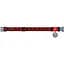 Нашийник для собак Waudog Nylon Шотландка червона, з QR паспортом, пластиковий фастекс, 24-40х20 см - мініатюра 2