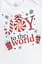 Новорічний святковий комплект для дівчинки 3 в 1 Joy to the World – боді з фатіновою спідницею та пов’язкою - мініатюра 3