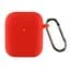 Силіконовий чохол для навушників Apple AirPods 2, Hang Case, червоний, ультратонкий захисний кейс товщиною 2 мм, захист від подряпин, пилу та ударів, компактний, з карабіном для кріплення, ArmorStandart (ARM59691) - мініатюра 1
