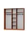Шкаф-купе трехдверный MebelStar Стандарт AL 2ДСП/Зеркало 200x60x210 см Кашемир (MBS-2934) - миниатюра 2
