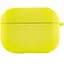 Силіконовий футляр з мікрофіброю для навушників Airpods Pro Жовтий / Bright Yellow - мініатюра 2