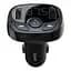 FM-модулятор трансмітер Baseus T-Typed + bluetooth (2USB) CCTM-01 Black - мініатюра 2