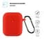 Силіконовий чохол для навушників Apple AirPods 2, Hang Case, червоний, ультратонкий захисний кейс товщиною 2 мм, захист від подряпин, пилу та ударів, компактний, з карабіном для кріплення, ArmorStandart (ARM59691) - мініатюра 2