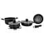 Набір посуду алюмінієвий 7 шт. Gimex Cookware Set induction 7 предметів Black (6977222) - мініатюра 1