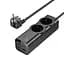 Мережевий подовжувач Hoco NS10 Wisdom 2-Position (PD67W/3C1A) Desktop Socket Black - мініатюра 3