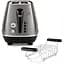 Тостер DeLonghi CTOT 2103 GY Icona Metallics (00000024337) - мініатюра 2