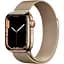 Смарт-часы Apple Watch Series 7 GPS + Cellular 41mm Gold Stainless Steel with Gold Milanese Loop [MKHH3] [62618] - миниатюра 1