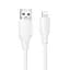 Дата кабель Hoco X124 Bien silicone USB to Lightning 2.4A (1m) White - миниатюра 1