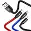 Кабель 3 в1 Baseus Three Primary Colors 3 в 1 Cable USB For M+L+T 3.5A 1.2 м - мініатюра 1