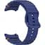 Силіконовий ремінець BeCover Ribbed Tape для Samsung Galaxy Watch (20 mm) 3 41 mm/4 40mm-44mm/5 40-44mm/6 40-44mm/7 40-44mm Deep Blue (712040) - мініатюра 3