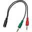 Перехідник XoKo AC-007 2x3.5-мм jack(F) - 3.5-мм 4pin jack(M) (XOKO AC-007) - мініатюра 1