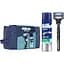 Подарунковий набір для чоловіків Gillette Mach3: бритва + змінні катріджі для гоління 2 шт. + гель для гоління + косметичка - мініатюра 1