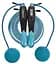 Скакалка для боксу EasyFit TwinRope 2,8 м чорний-зелений (EF-1909-GN) - мініатюра 1
