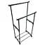Стійка-вішалка для одягу та взуття пересувна чорна Double Pole Clothes Horse Mini - мініатюра 1