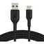 Кабель Belkin USB-A > USB-C заряджання/синхронізації 2м, 15Вт, Type-C, плетений, чорний teh0013736 - мініатюра 1