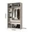 Шкаф 3-дверный с антресолью MebelStar Оскар ДСП BL-B, блок ящиков 120x52x260 см Бетон (MBS-4901) - миниатюра 3
