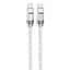 Кабель силіконовий Hoco U113 Type-C to Type-C Solid silicone cable 1.2 м 100W сріблястий - мініатюра 1