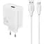 Мережевий зарядний пристрій Celebrat C-H8-EU 25W Wall Charger + Type C Cable - мініатюра 2