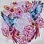 Набір для розпису по номерах Strateg Колібрі в квітах 50 х 50 см (АА009) - мініатюра 1