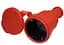 Розетка (гніздо) каучук з/з Lumano ARCTIC IP44 16A (RED)  - мініатюра 1