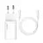 Мережевий зарядний пристрій Baseus Super Si 1Type-C + Cable Type-C to Type-C 1m 25W TZCCSUP-L02 White - мініатюра 1