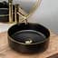Умивальник Rea Sami black mat gold edge чорний REA-U0595, Чорний матовий - мініатюра 2