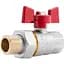 Кран кульовий Thermo Alliance "Американка" Standart 1/2"ВЗ прямий, латунь, PN40, метелик SD220NW15PN40 - мініатюра 1