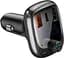 Автомобільний FM-модулятор Baseus T-Typed Bluetooth CCTM-B01 (2USB/1Type-C/36W) Чорний - мініатюра 1