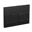 Панель змиву Koer KT-0604-05 240x160x10mm пластикова, кнопка закруглена KR5324, Чорний матовий - мініатюра 1