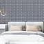 Самоклеюча 3D панель Sticker Wall SW-00001197 Під срібну цеглу в рулоні 20000x700x3мм - мініатюра 5