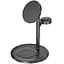 Магнітний бездротовий зарядний пристрій Choetech T585-F 3in1 Magnetic wireless charger station for Apple (T585-F-101CCBK) - мініатюра 1